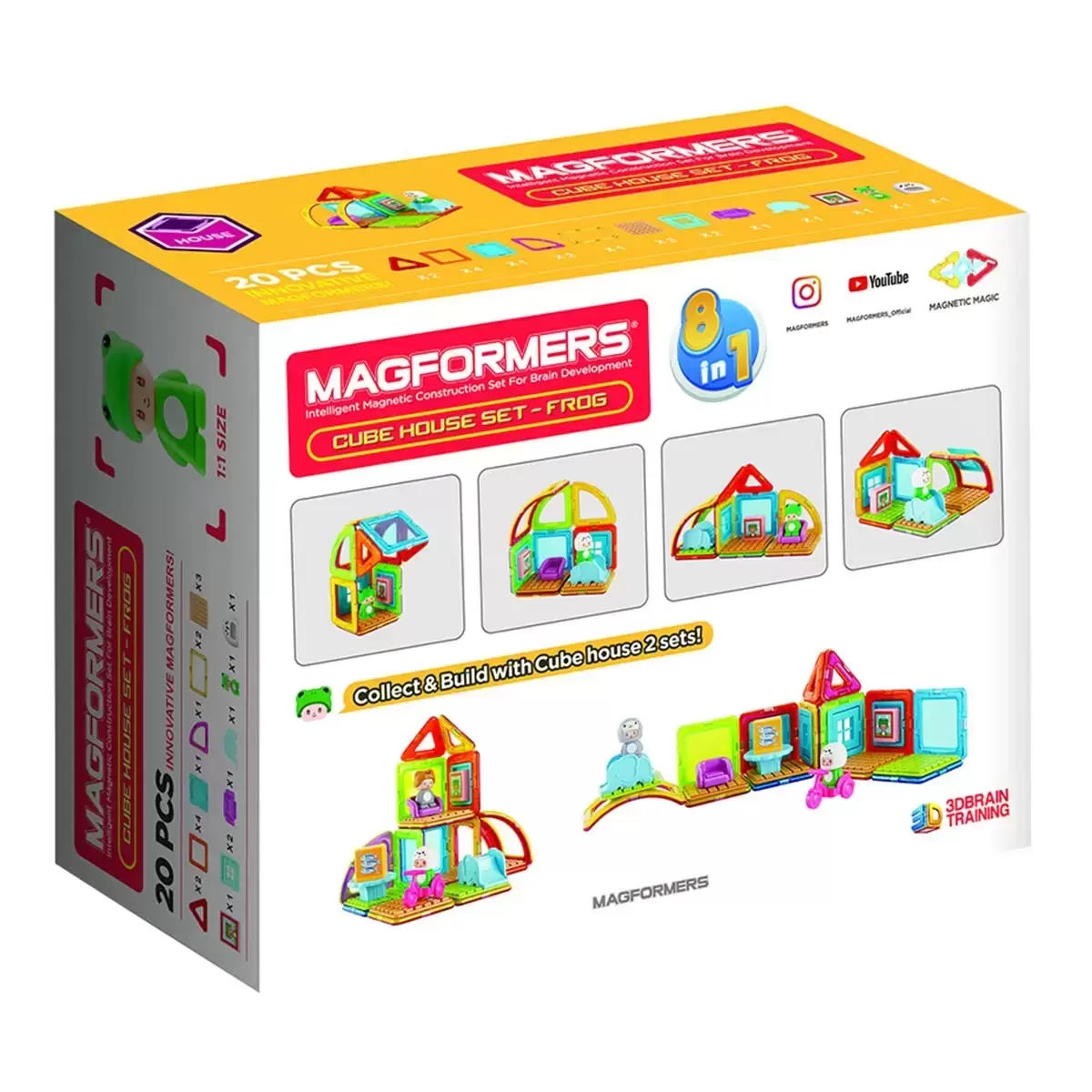 Magformers 磁性建構片 青蛙的家