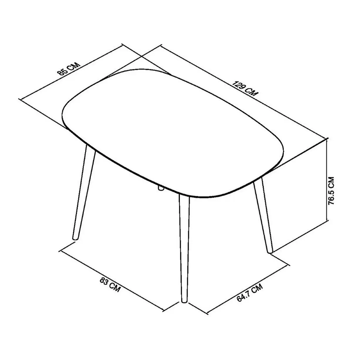 Bentley Designs 橡木餐桌椅 5件組