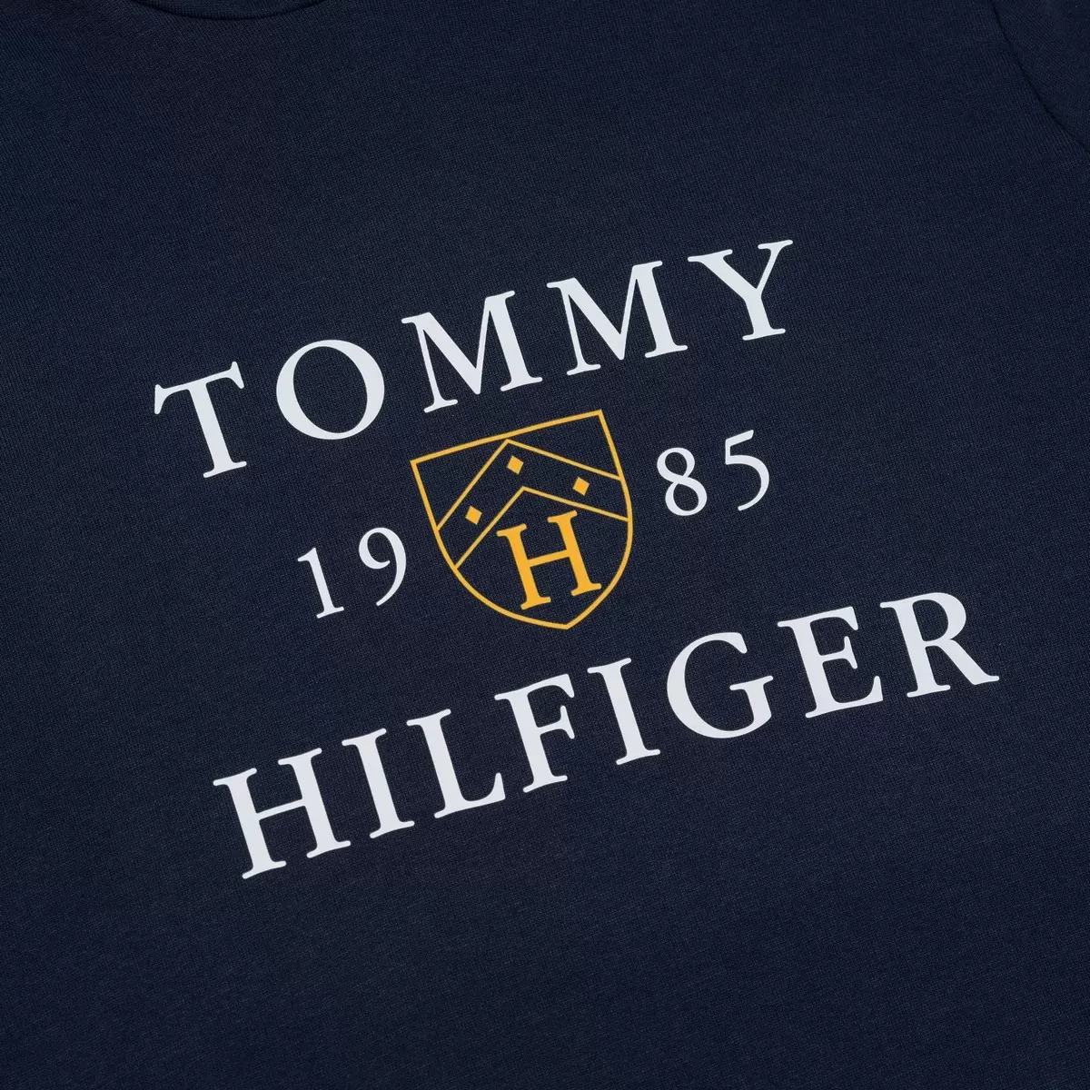 Tommy Hilfiger 男長袖毛圈布連帽上衣 深藍 L