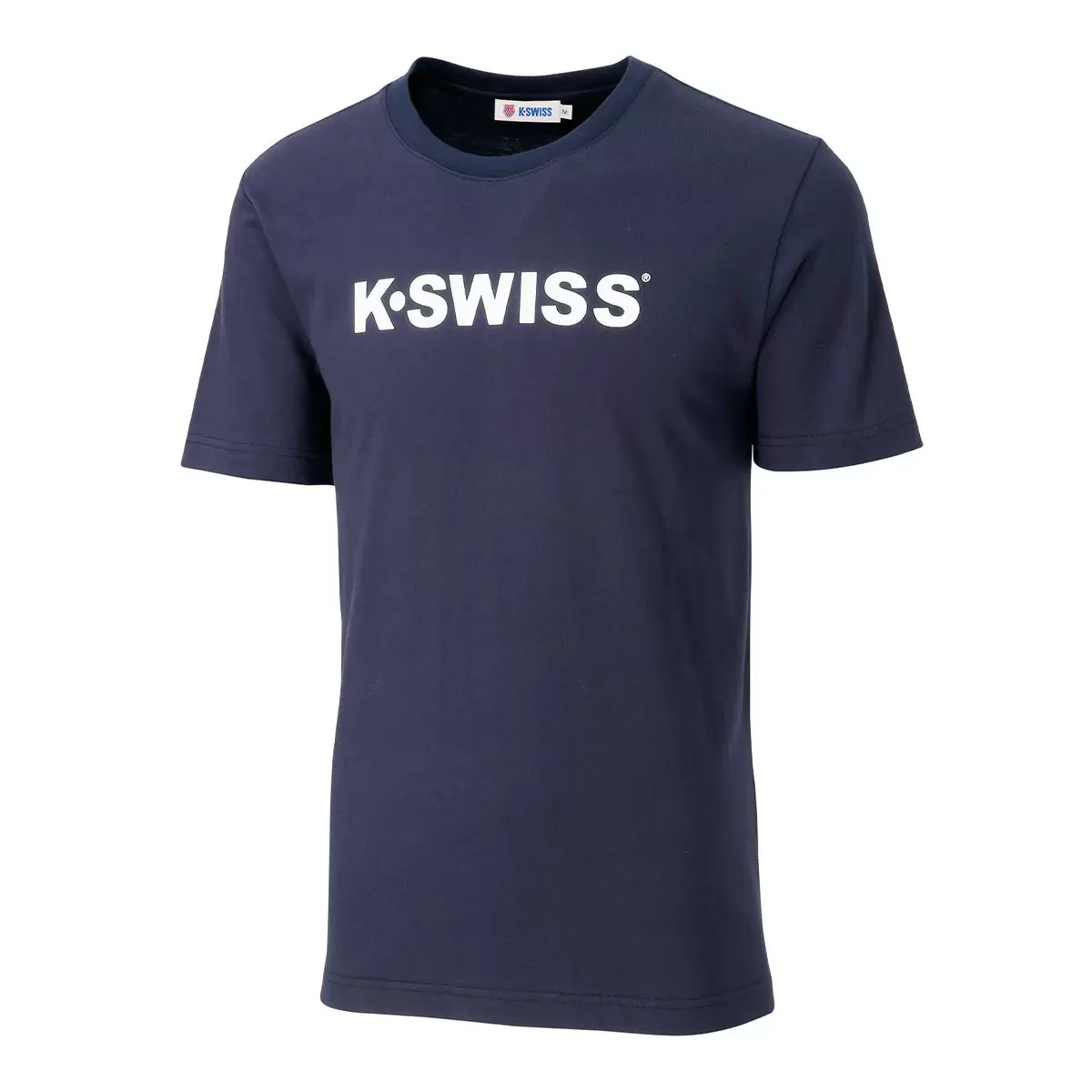 K-Swiss 男短袖上衣 深藍Logo S