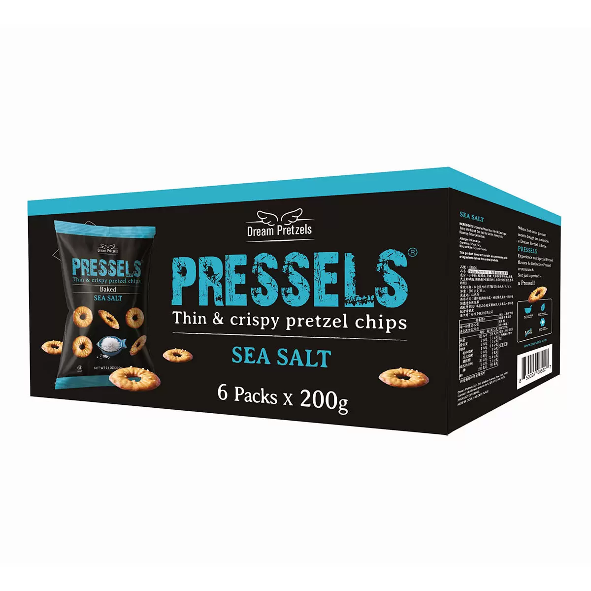 Dream Pretzels 烘焙脆薄餅 海鹽口味 200公克 X 6包