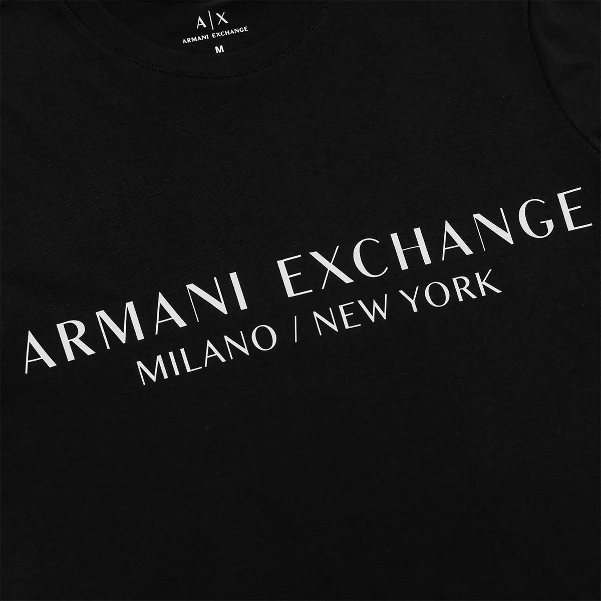 Armani Exchange 男短袖印花上衣 黑 XL