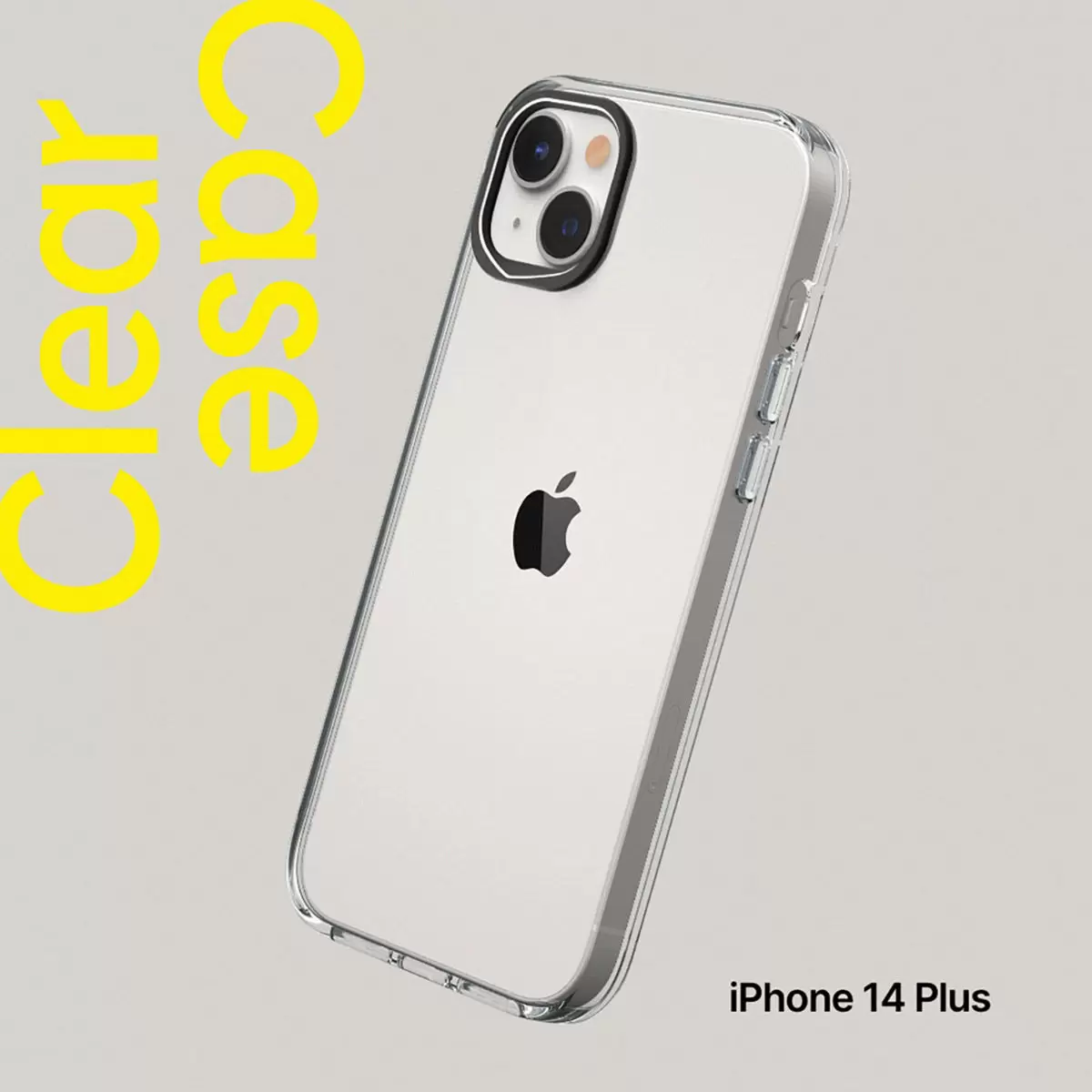 犀牛盾 iPhone 14 Plus Clear 透明防摔手機殼 + 9H 3D滿版螢幕玻璃保護貼 + 手機掛繩 清水灰