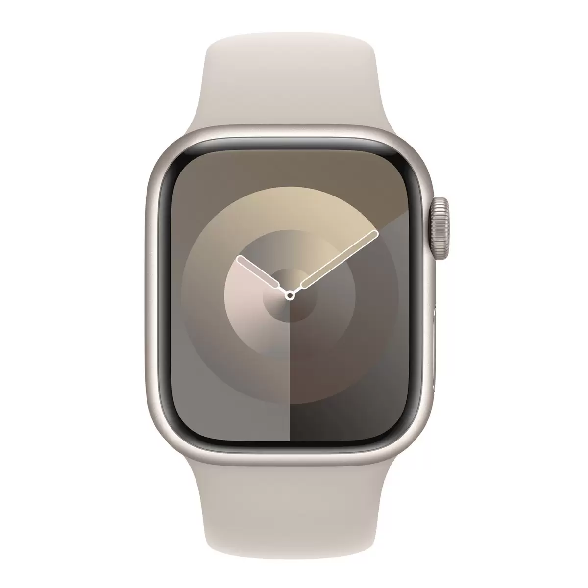 Apple Watch S9 (GPS) 45公釐 星光色鋁金屬錶殼 星光色運動型錶帶 S/M