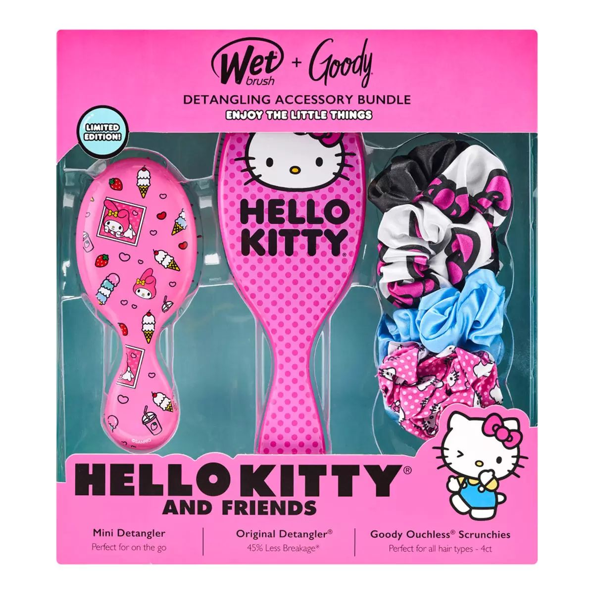 Wet Brush Hello Kitty and Friends 梳子髮飾組 粉