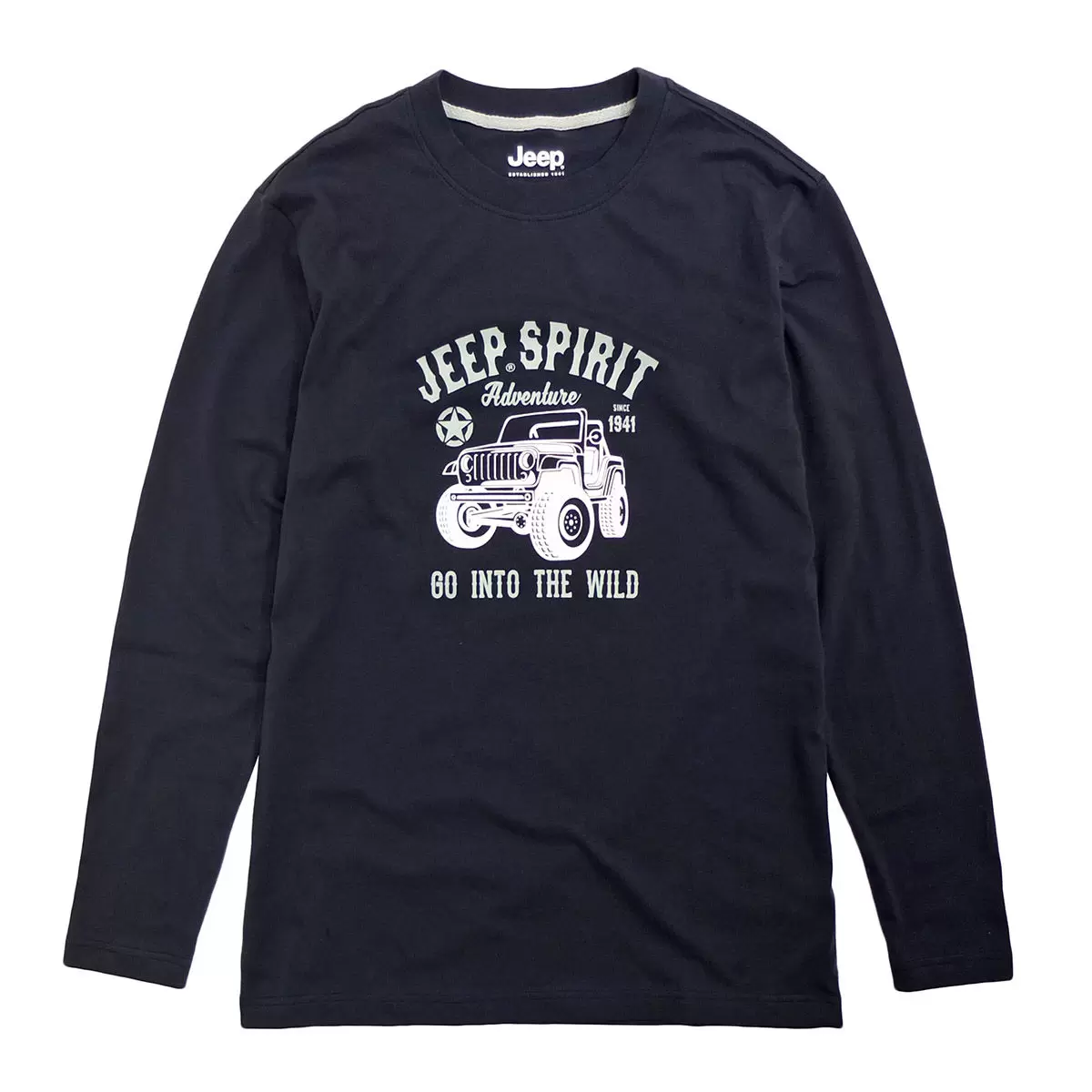 Jeep 男長袖上衣 深藍 S