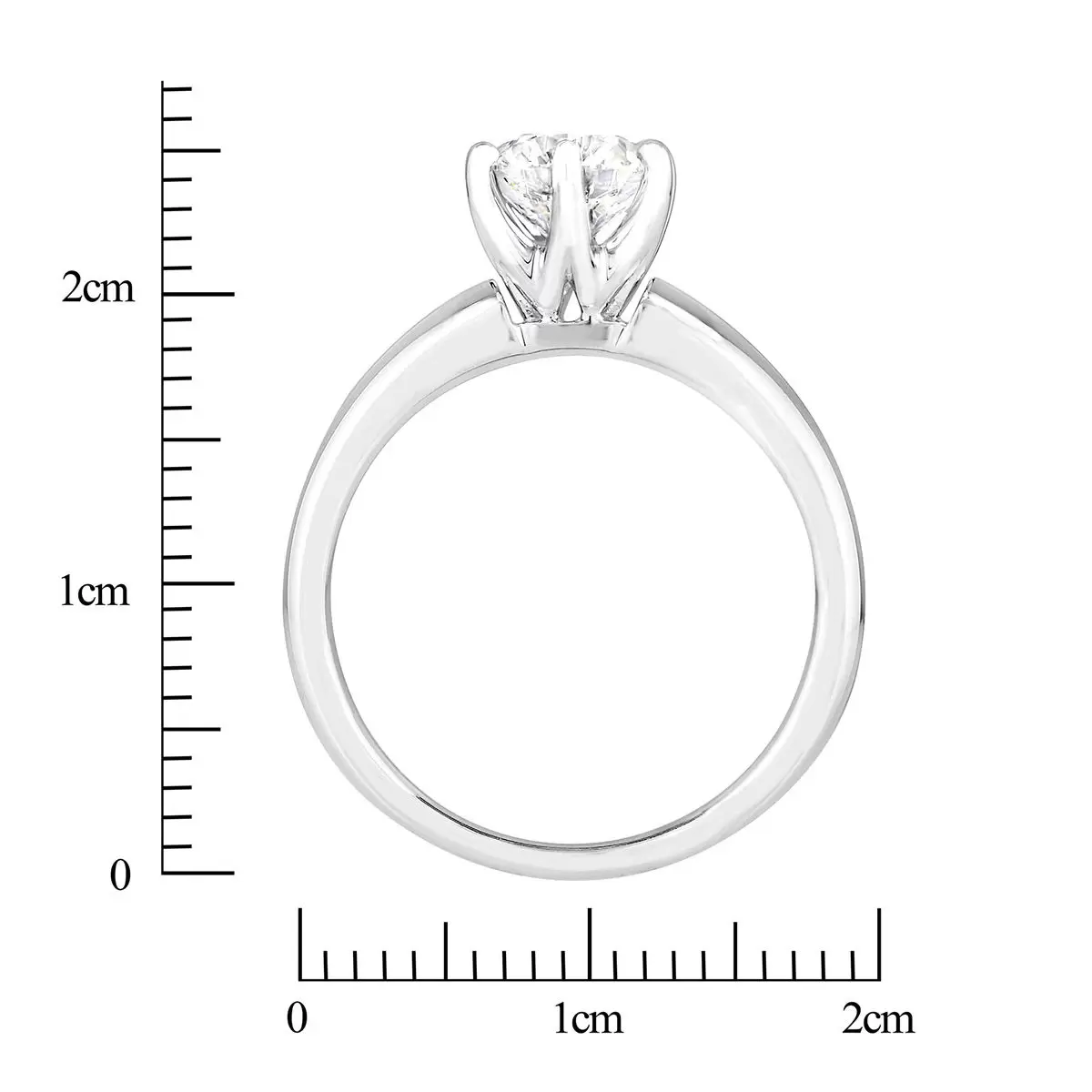 1.20克拉 18K白K金 圓形鑽石戒指 VS1/H