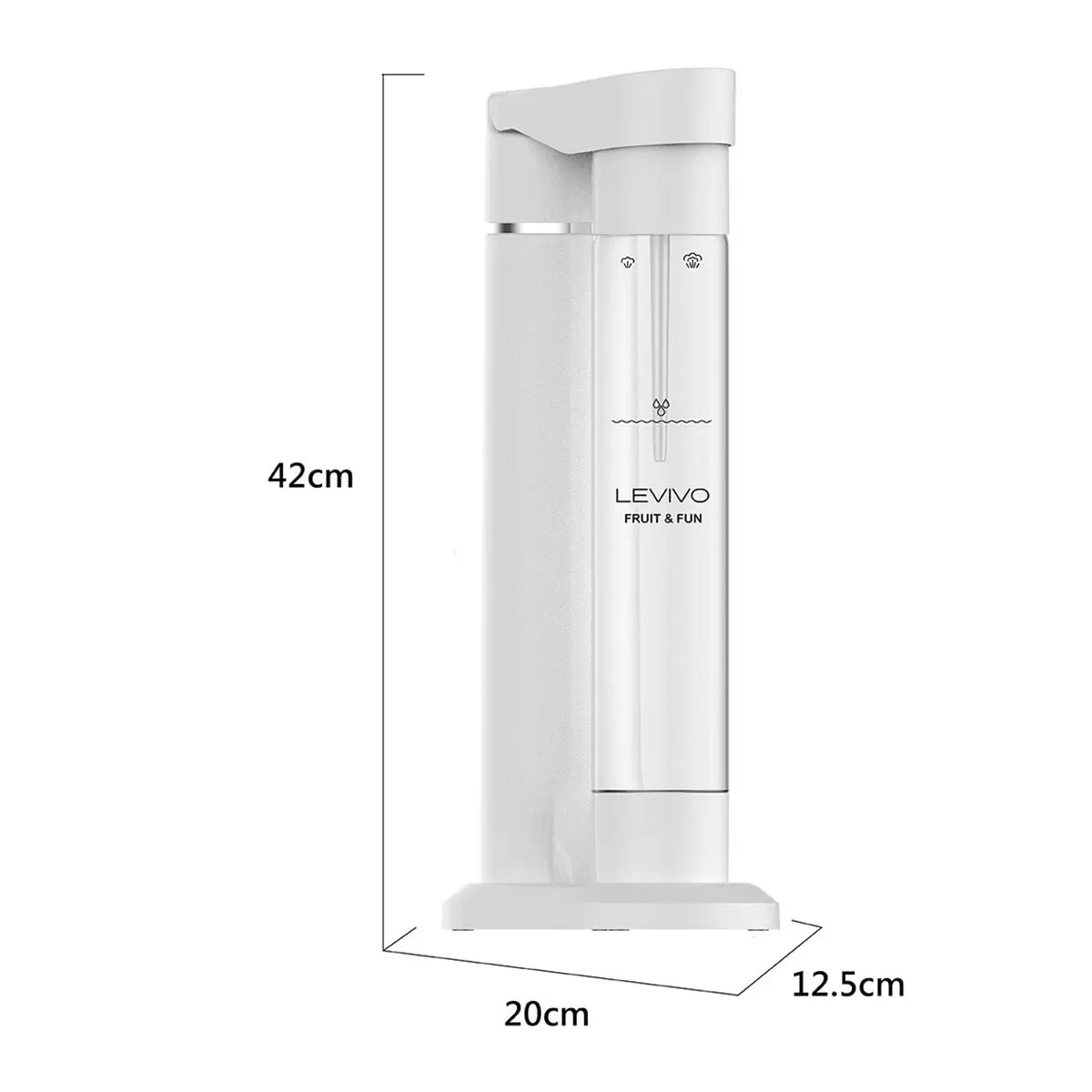 Levivo 氣泡水機組 含氣瓶 X 2入 + 水瓶 X 1入 白