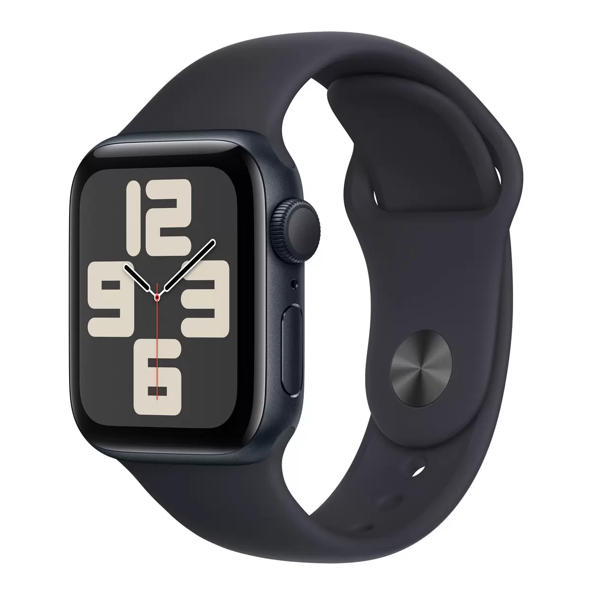 Apple Watch SE (GPS) 40公釐午夜色鋁金屬 午夜色運動型錶帶 M/L