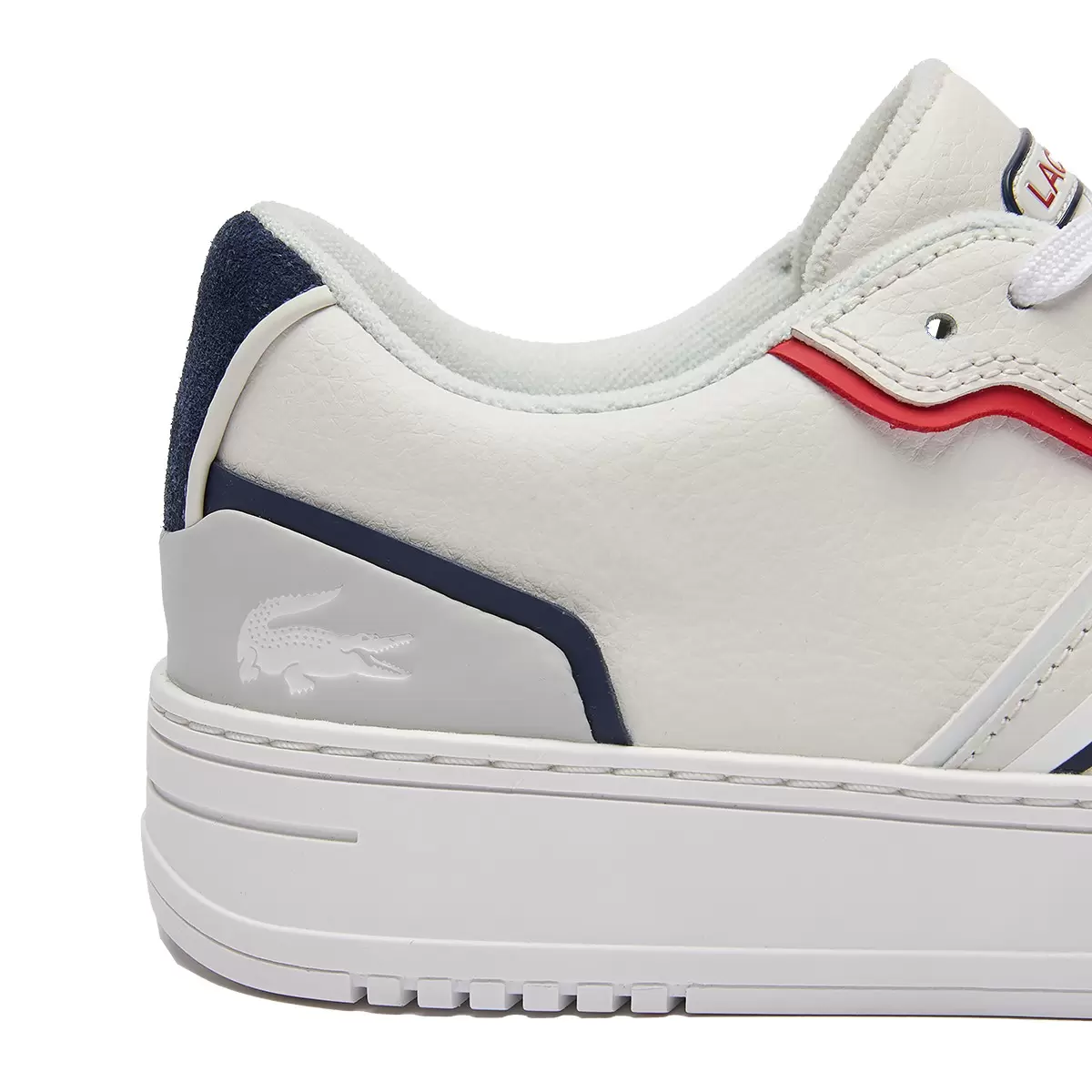 Lacoste 女皮革運動鞋 白紅藍 UK 3.5