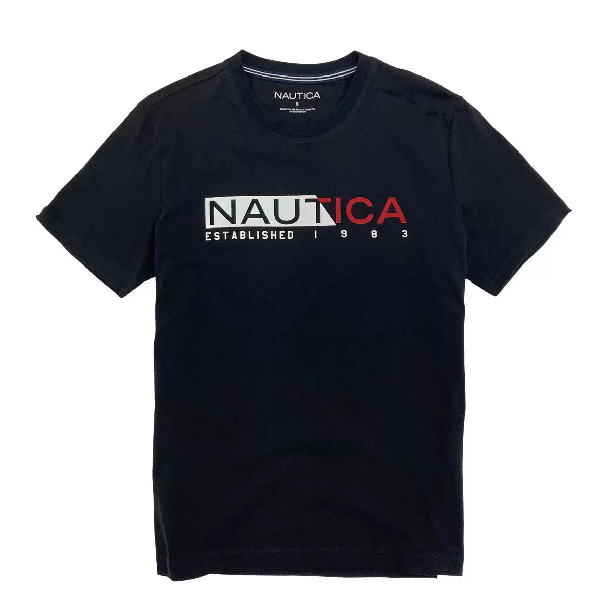 Nautica 男短袖印花上衣