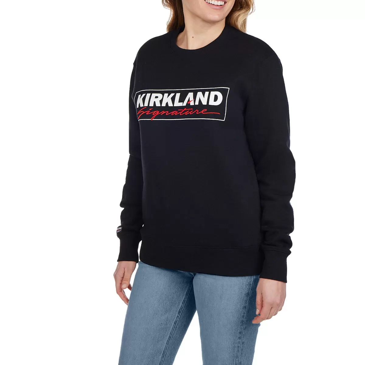 Kirkland Signature 科克蘭 Logo圓領長袖上衣 黑 Men's M = Ladies' L