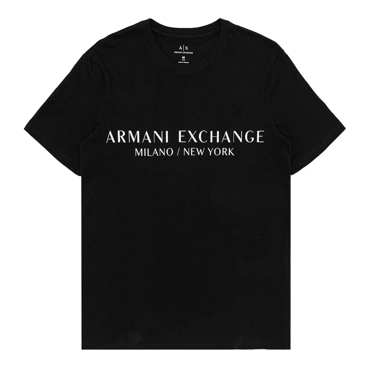 Armani Exchange 男短袖印花上衣 黑 XL