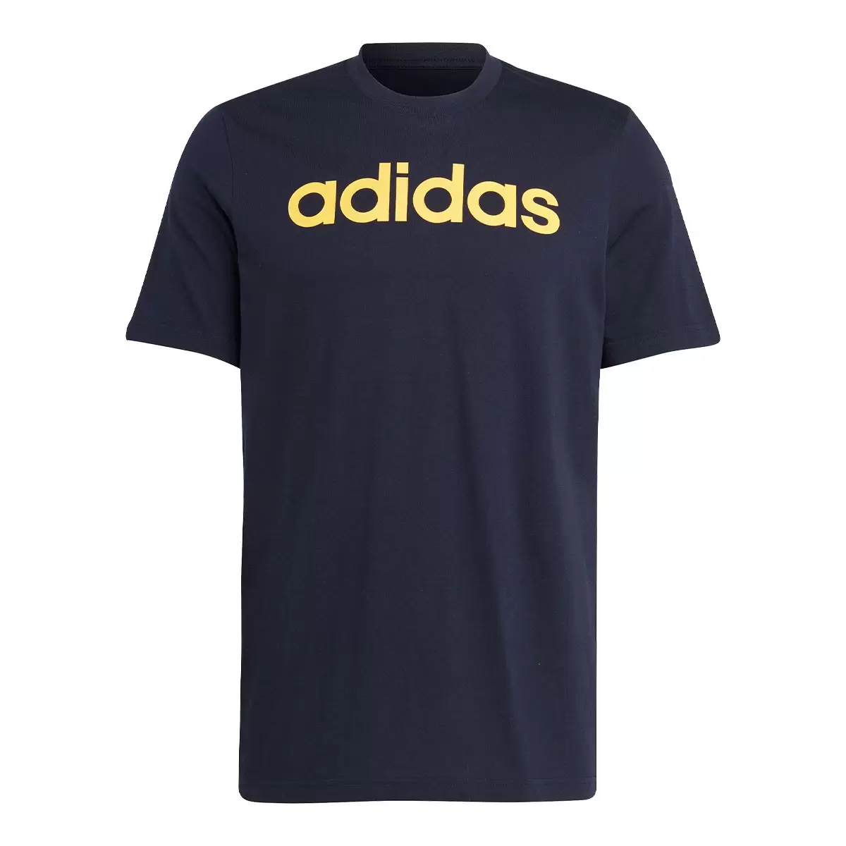 Adidas 男 Essentials Logo 短袖上衣 深藍 L