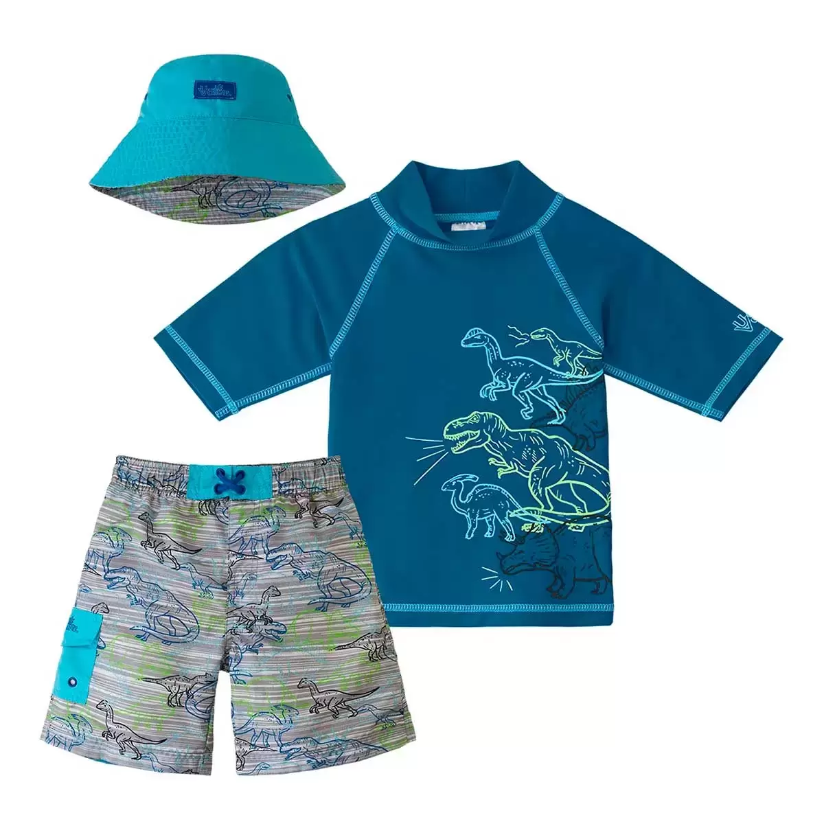 UV Skinz 兒童泳衣 三件組 藍 4歲