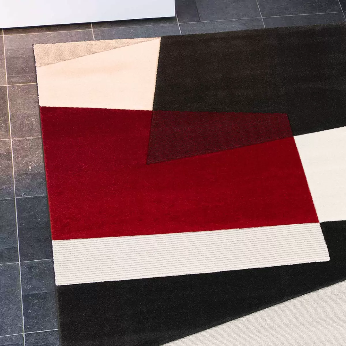 土耳其進口安卡拉超現代立體設計地毯 都會紅 200公分 X 290公分