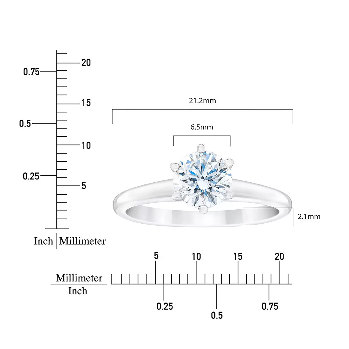 1.50克拉 18K白K金 圓形鑽石戒指 VVS2/F