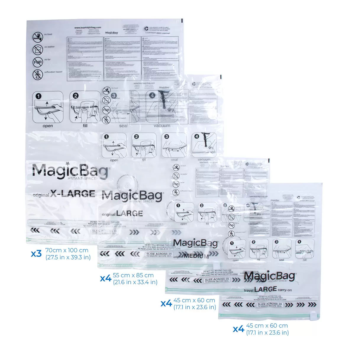 MagicBag 真空壓縮收納袋15入