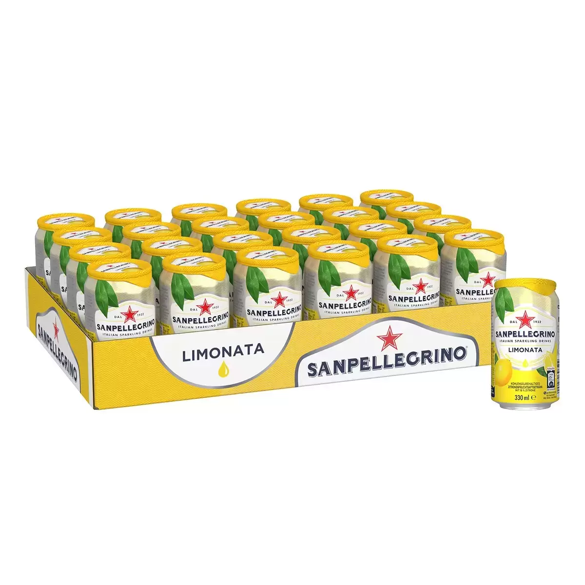 San Pellegrino 聖沛黎洛 氣泡水果飲料 檸檬口味 330毫升 X 24罐