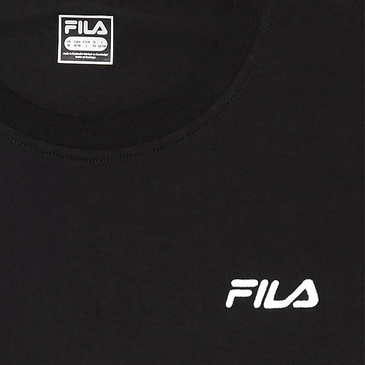 Fila 男短袖Logo上衣 黑 XL