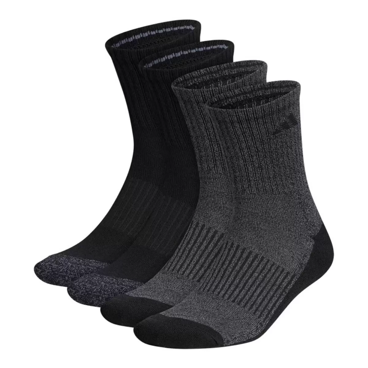 Adidas 男中筒運動襪 4雙組 黑色組