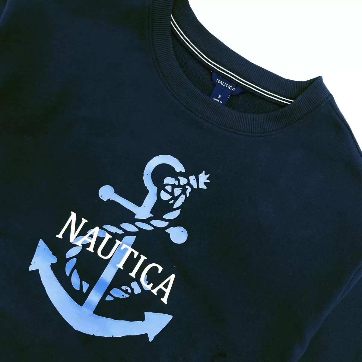 Nautica 女圓領長袖上衣 深藍 S