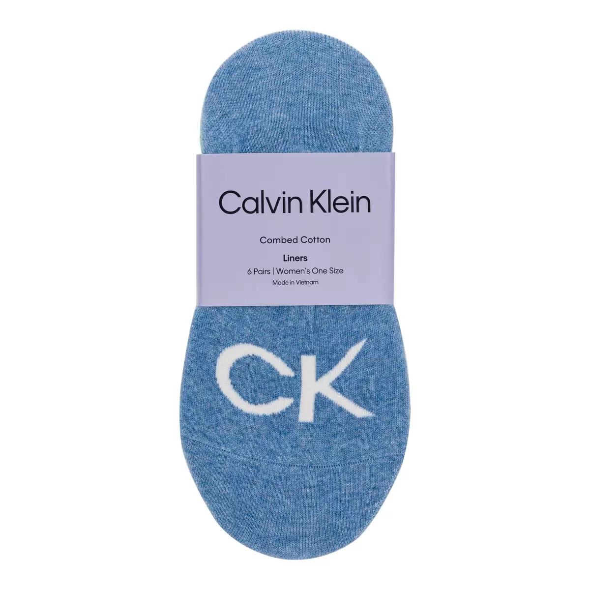 Calvin Klein 女船型襪6入組 藍色組合