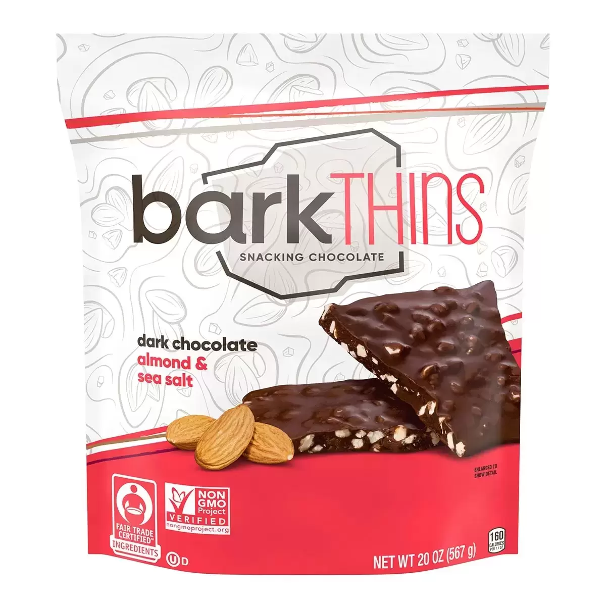 BarkTHINS 海鹽杏仁黑巧克力脆片 567公克