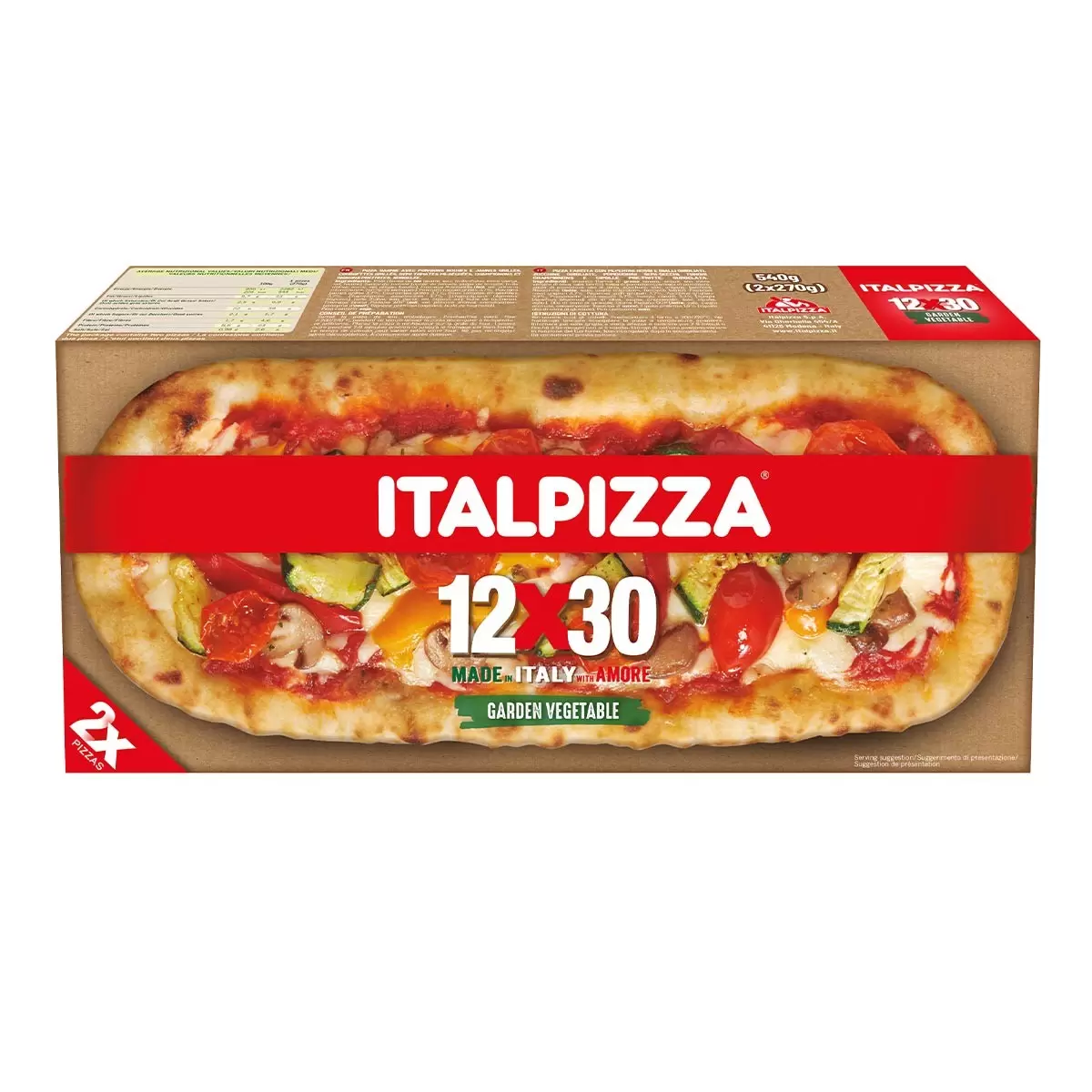 Italpizza 冷凍義式田園蔬食起司窯烤披薩 270公克 X 2入