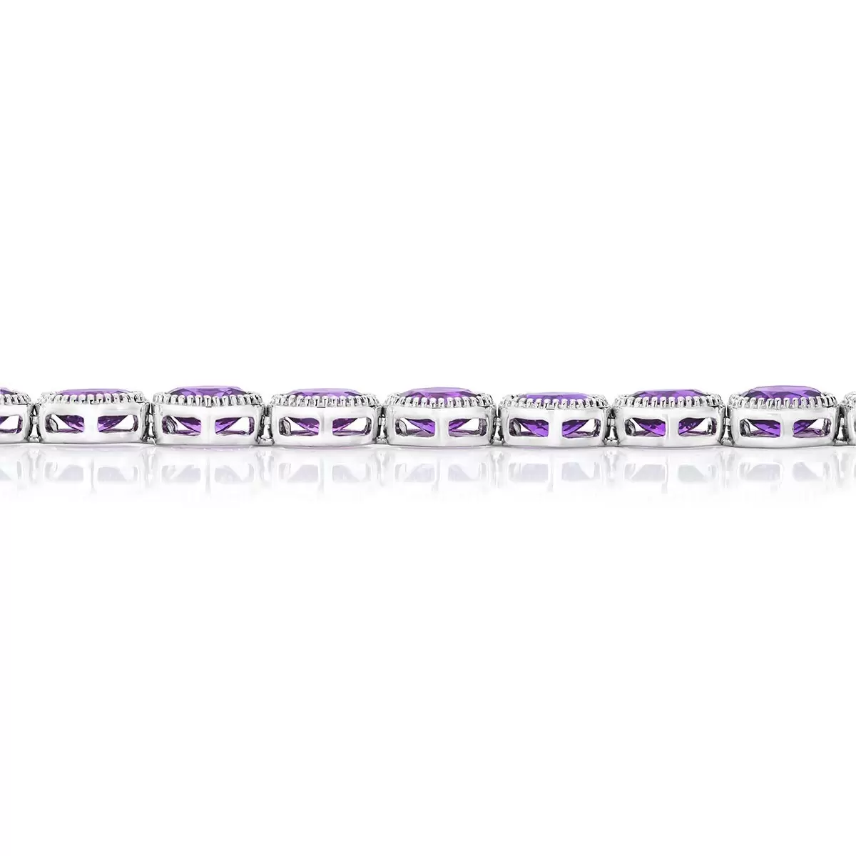 18K白K金 紫水晶手鍊