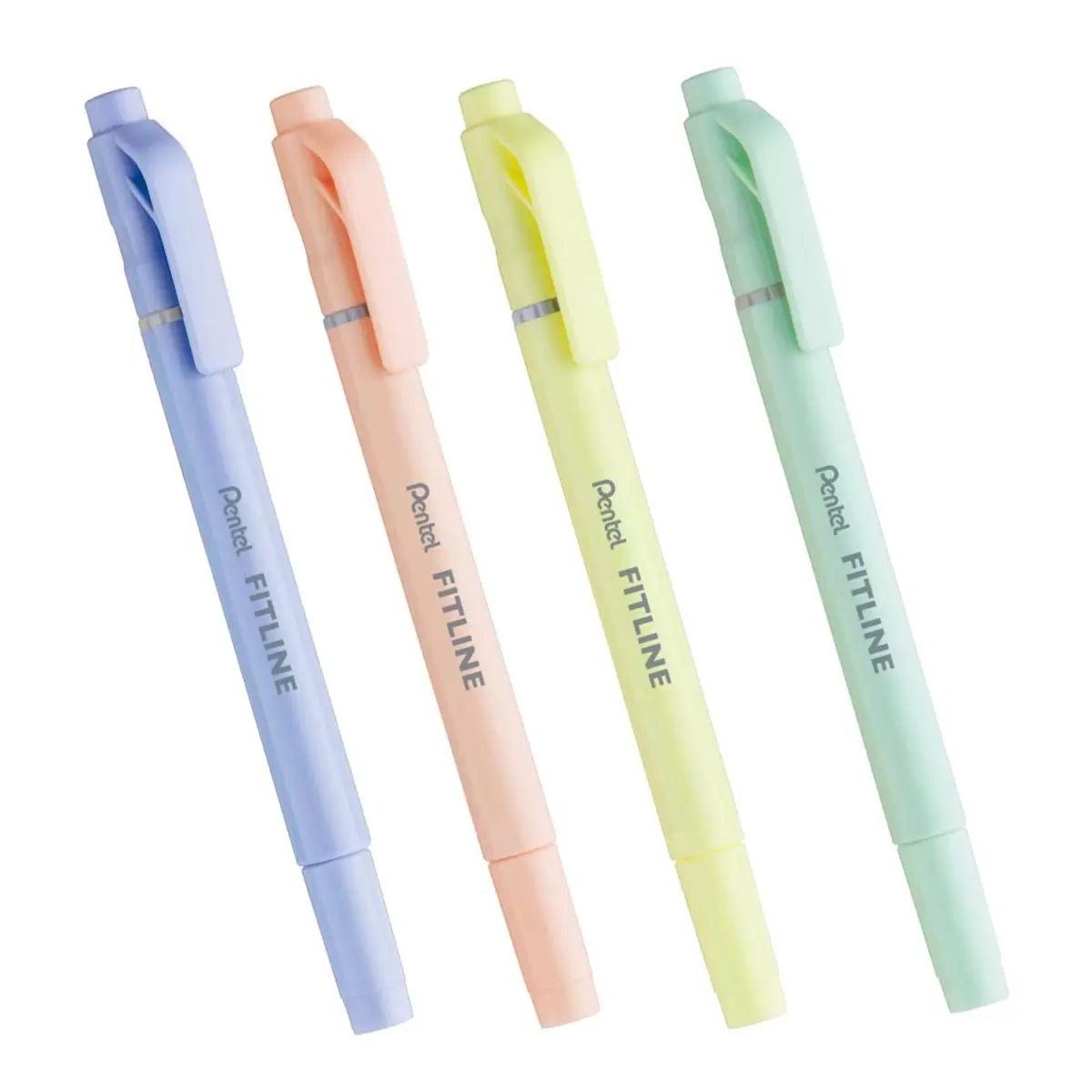 Pentel Fitline 雙頭螢光筆 20入裝 粉彩藍 + 粉彩橘 + 粉彩黃 + 粉彩綠
