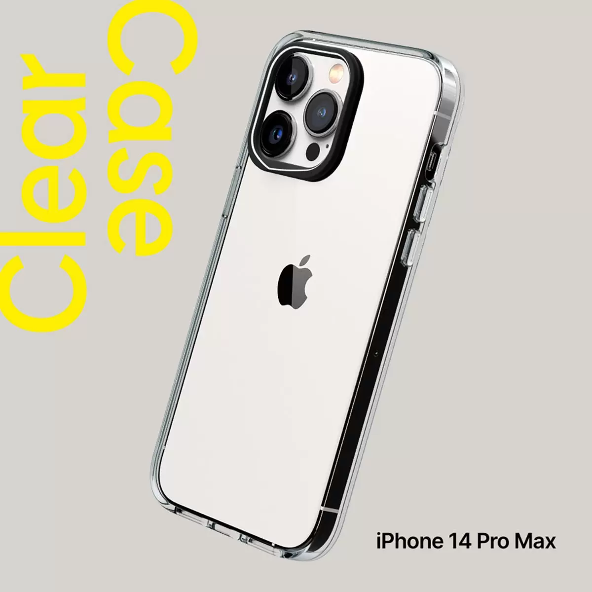 犀牛盾 iPhone 14 Pro Max Clear 透明防摔手機殼 + 9H 3D滿版螢幕玻璃保護貼 + 手機掛繩 清水灰