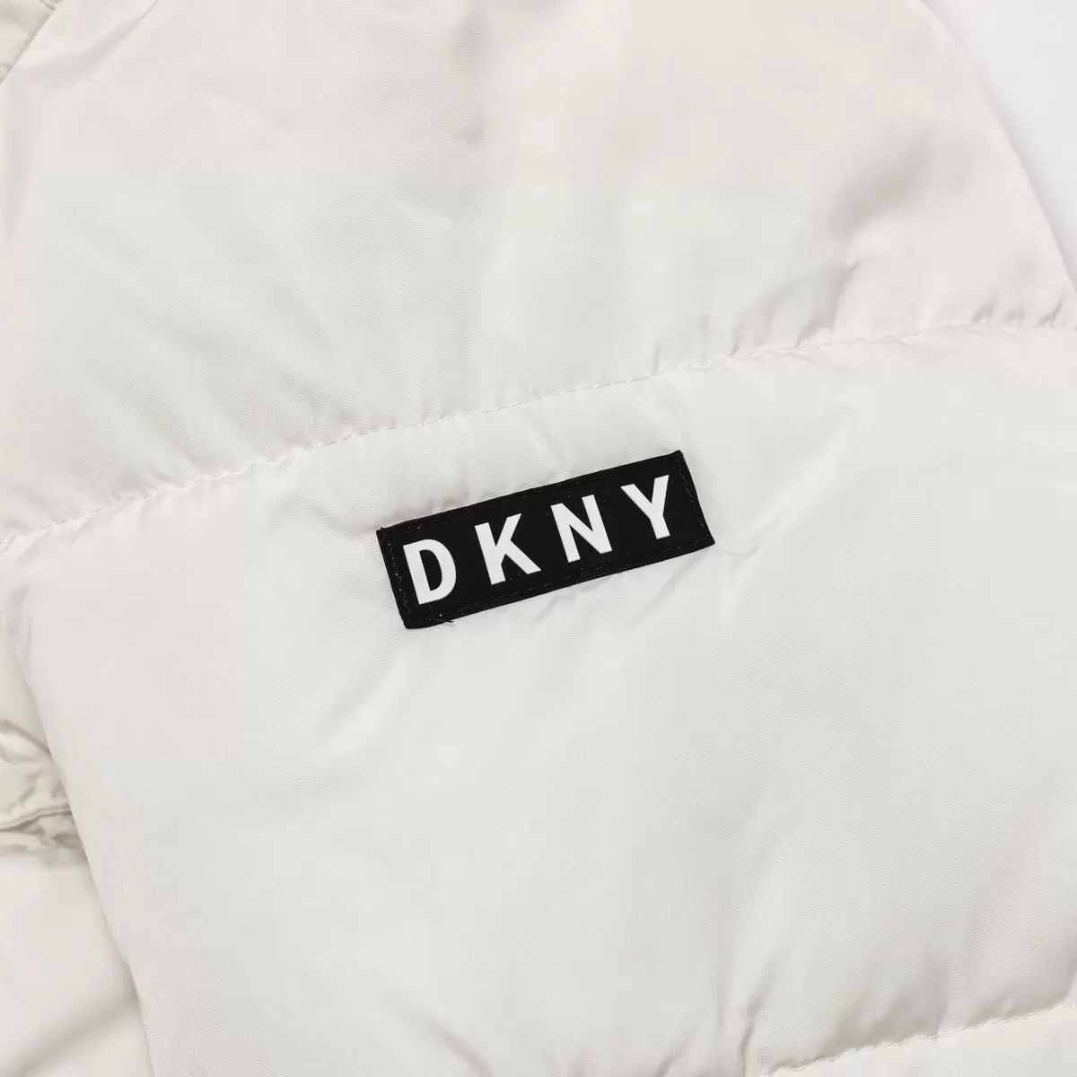 DKNY 男長版連帽外套 白 L