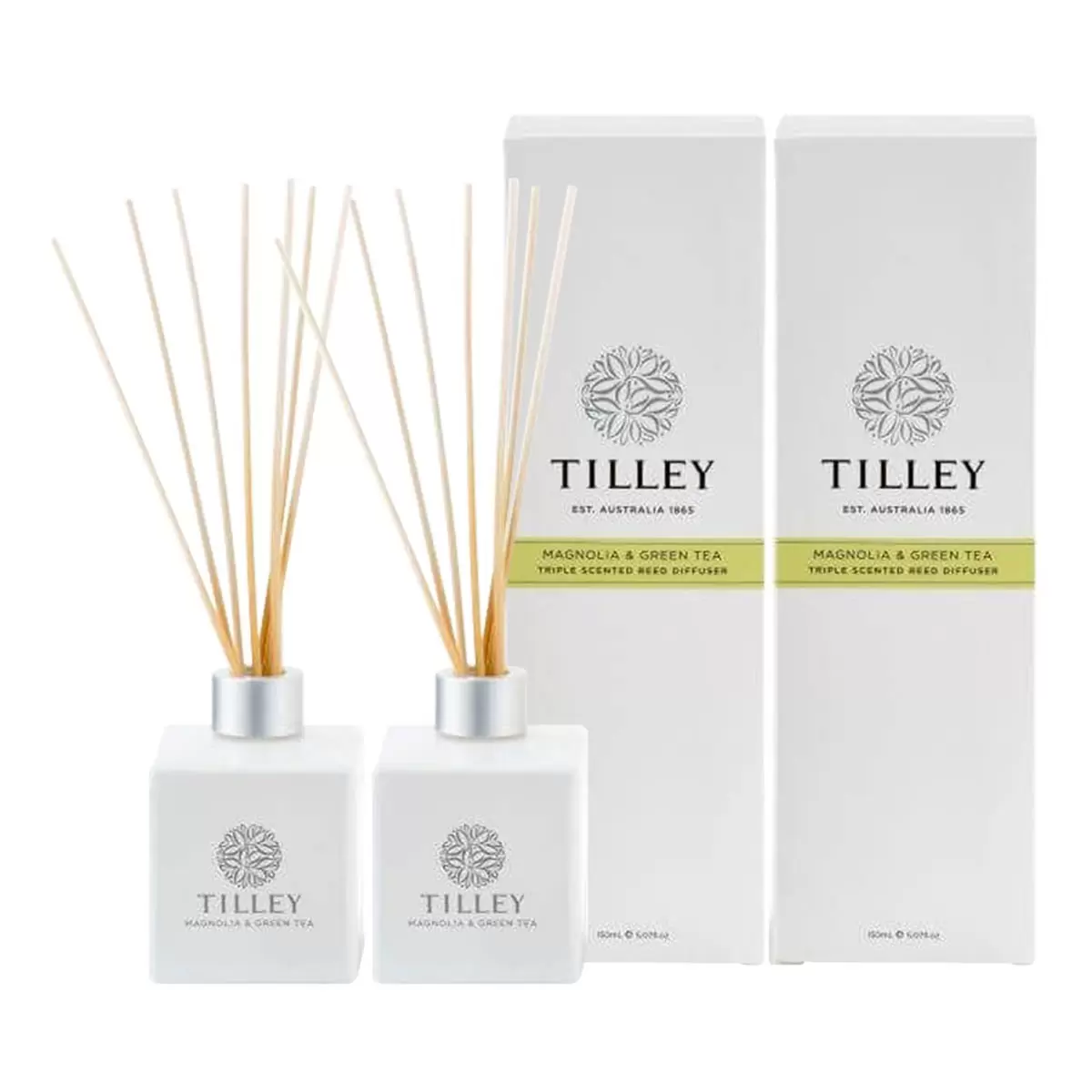 Tilley 澳洲經典香氛擴香組 150毫升 X 2入 木蘭與綠茶
