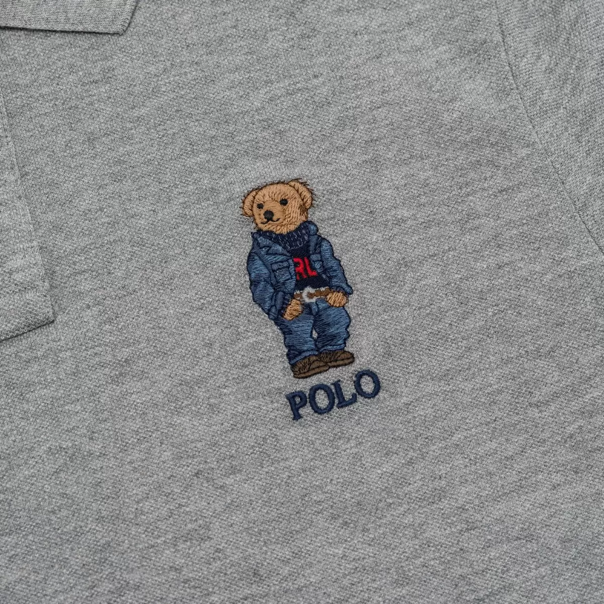 Polo Ralph Lauren 男Polo Bear短袖Polo衫 灰 L