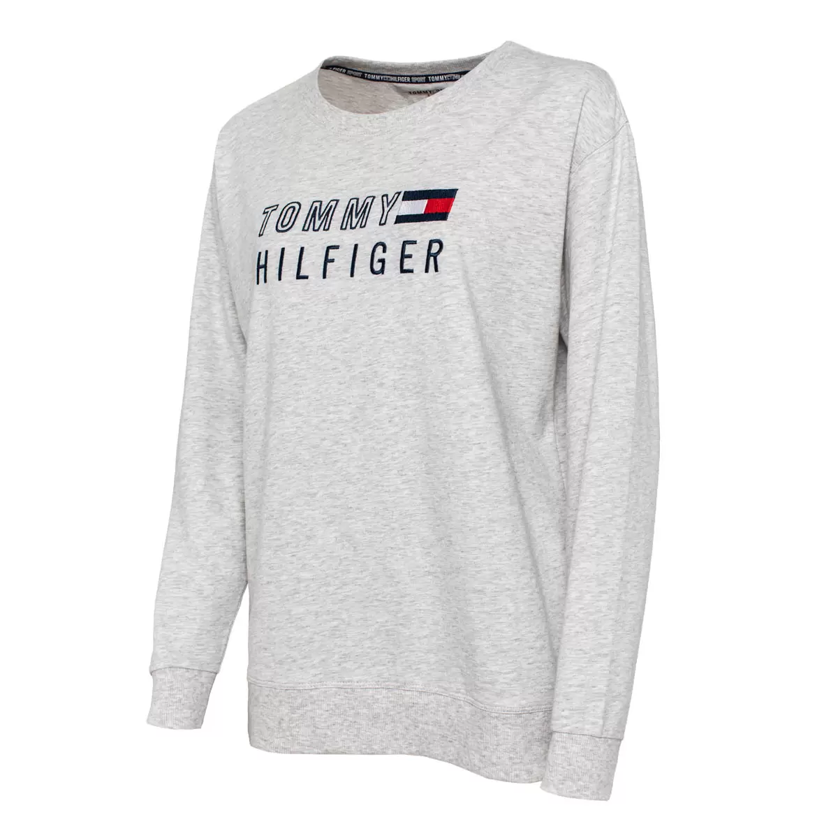 Tommy Hilfiger 女長袖圓領上衣 灰白 XL