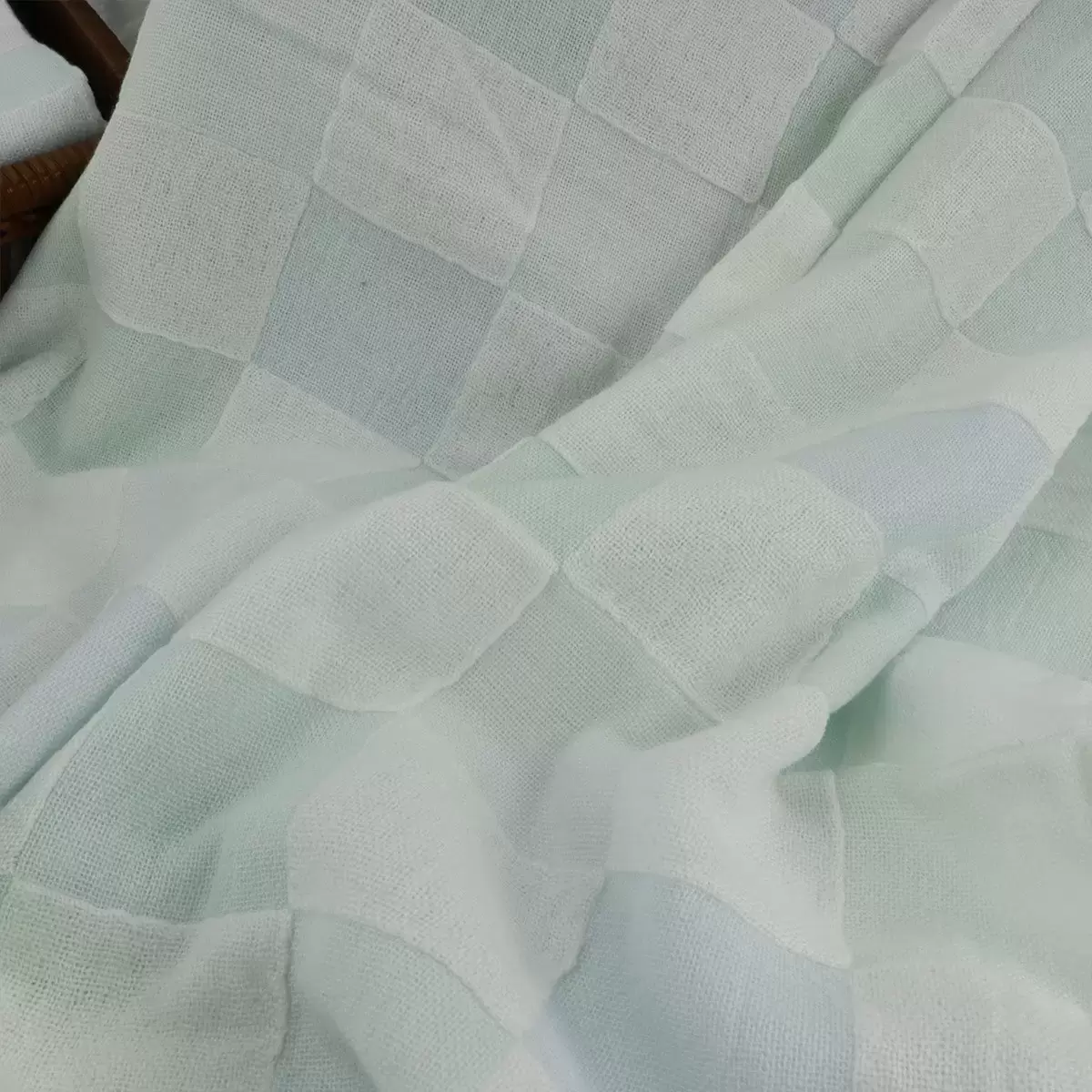 Gemini 雙星毛巾彩色方格雙層紗布浴巾 2入組 66公分 X 137公分 灰 + 粉 / 黃