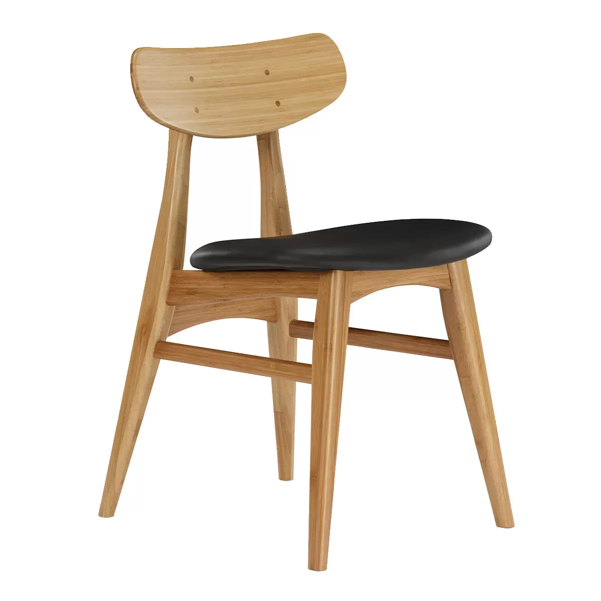 Greenington Cassia 皮椅面竹製餐椅兩件組