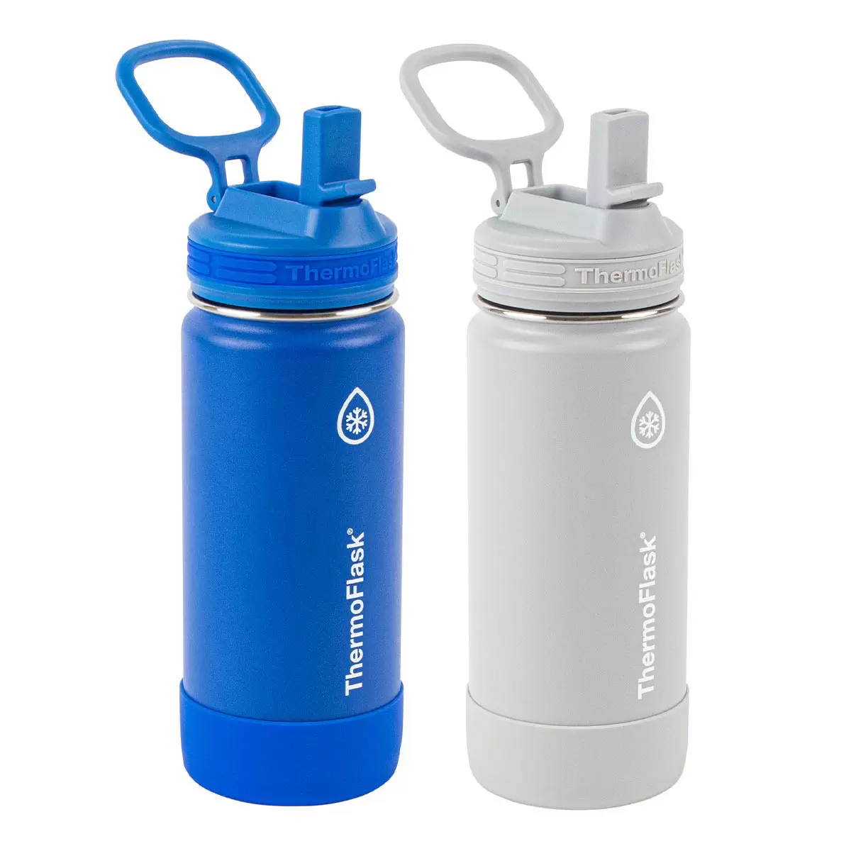 Thermoflask 不鏽鋼保冷瓶 474毫升 X 2件組 灰 + 藍