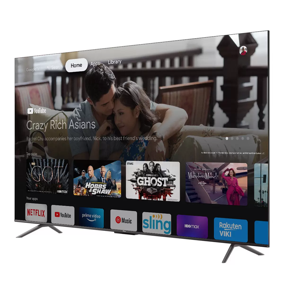 TCL 75吋 4K UHD Google TV 液晶顯示器 不含視訊盒 75P735