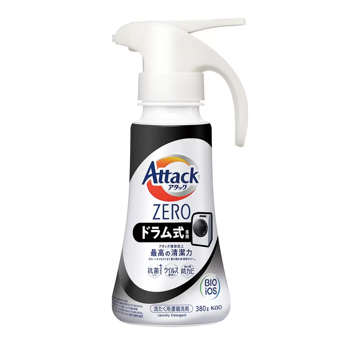 Attack Zero 超濃縮噴槍型洗衣凝露 滾筒型專用 噴槍瓶 380公克 + 補充包 2700公克