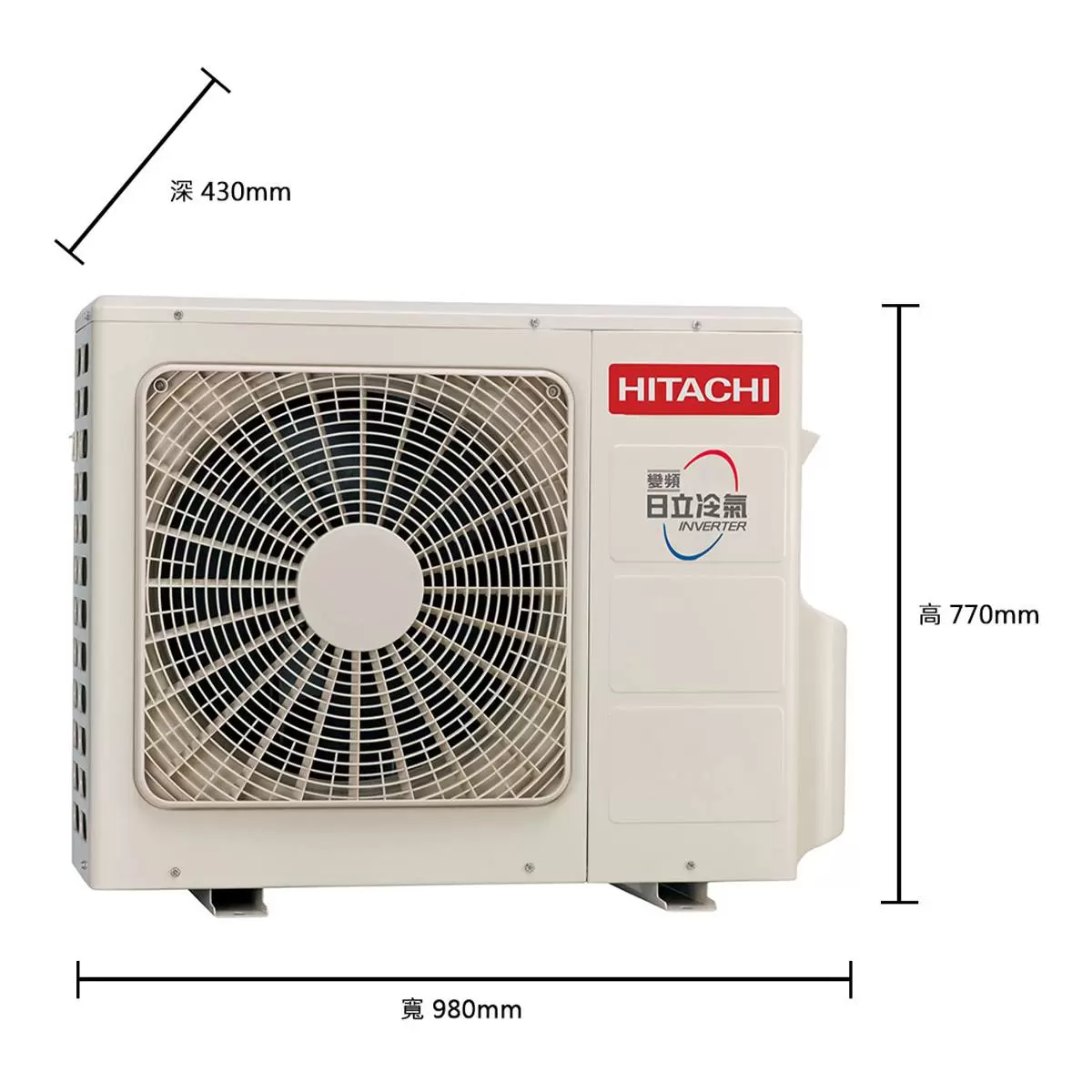 日立 6-7坪 4.1kW 頂級系列變頻冷暖一對一分離式冷氣 含運費及基本安裝