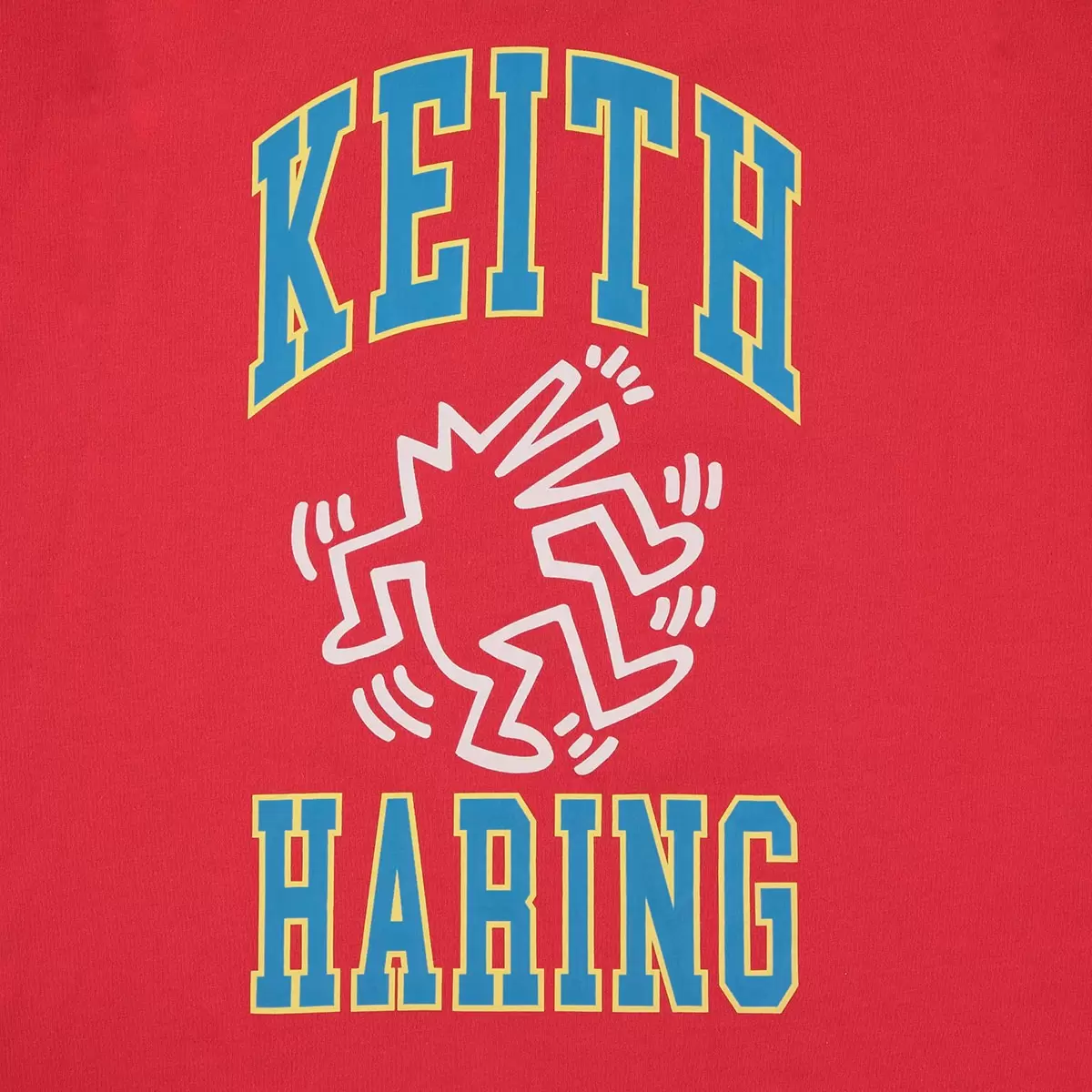 Keith Haring 女塗鴉短袖上衣 玫瑰紅 S