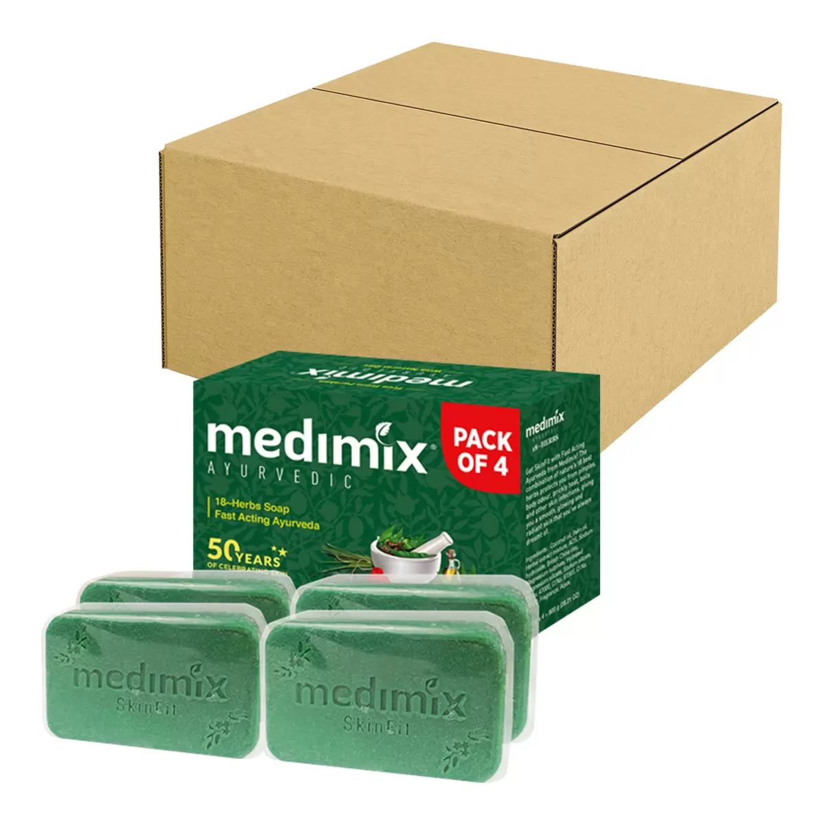 Medimix 印度綠寶石皇室藥草浴美肌皂 (草本/檀香/寶貝) 200公克 X 64入