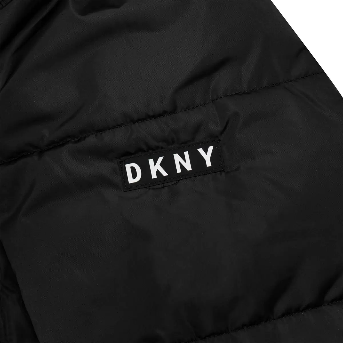 DKNY 男長版連帽外套 黑 L