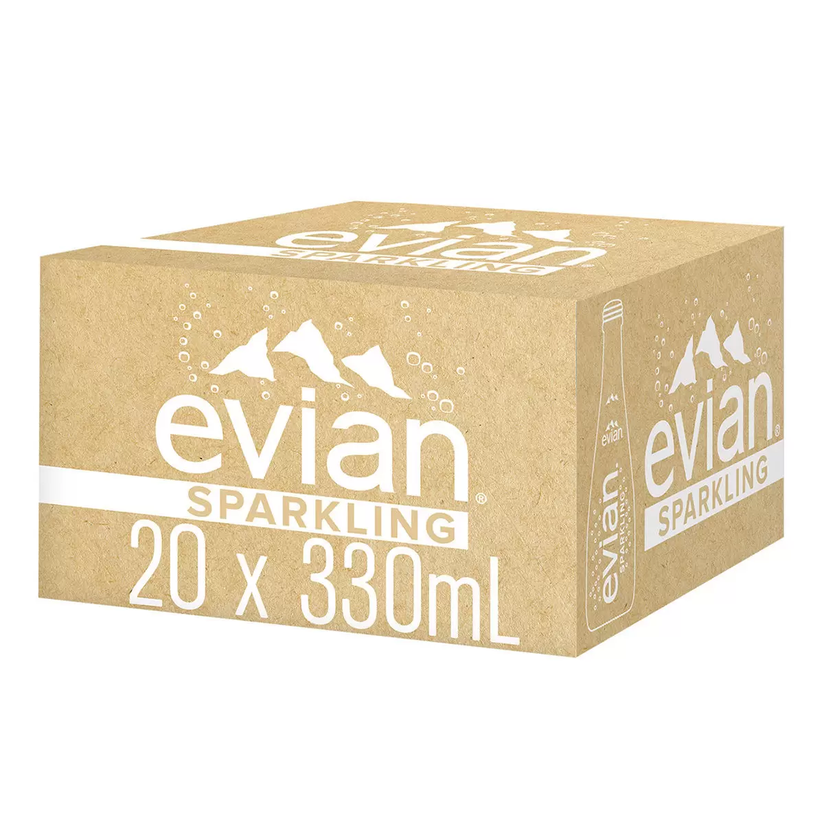 Evian 氣泡天然礦泉水 330毫升 X 20入