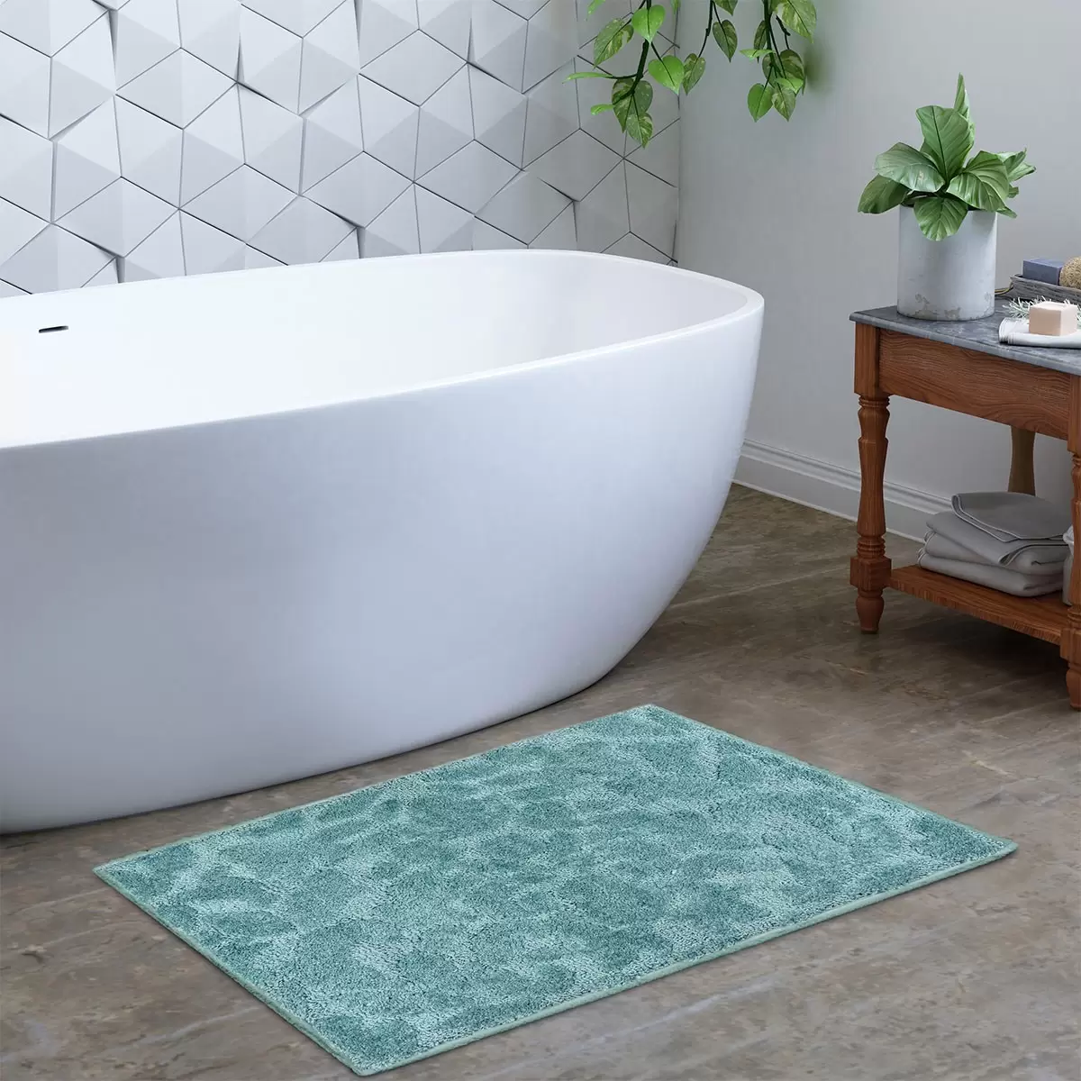 Interior & Style 柔軟浴室地墊2入 45 公分 X 64 公分 綠