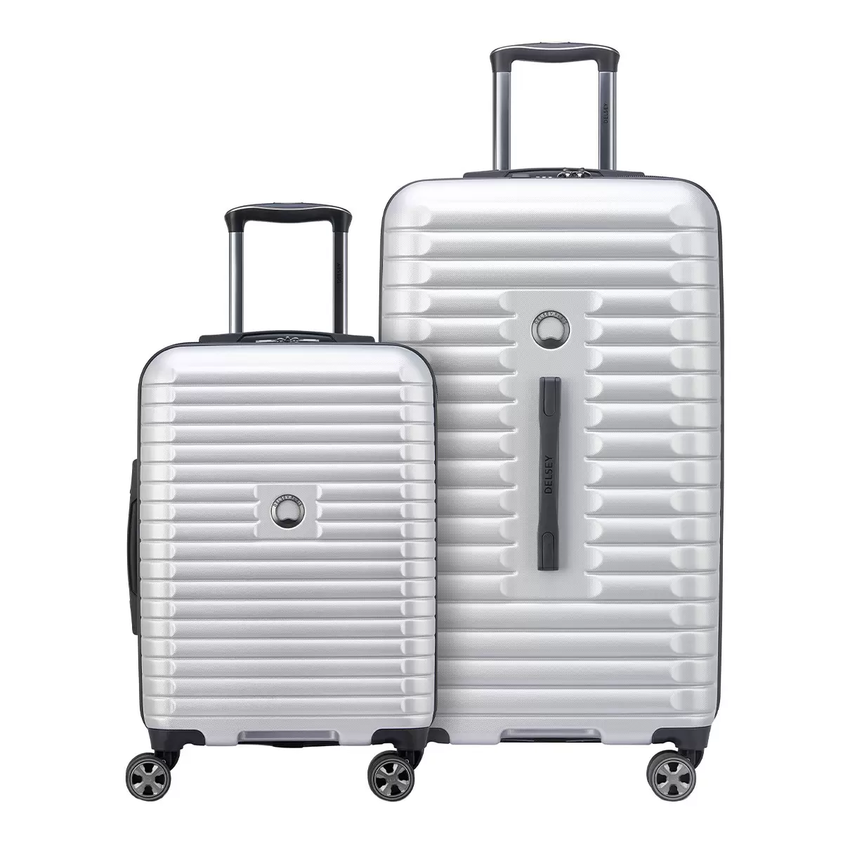 Delsey 22吋 + 29吋 行李箱兩件組 銀色