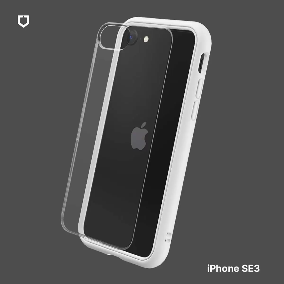 犀牛盾 iPhone SE MOD NX 防摔手機殼 + 9H 3D 滿版螢幕玻璃保護貼 白