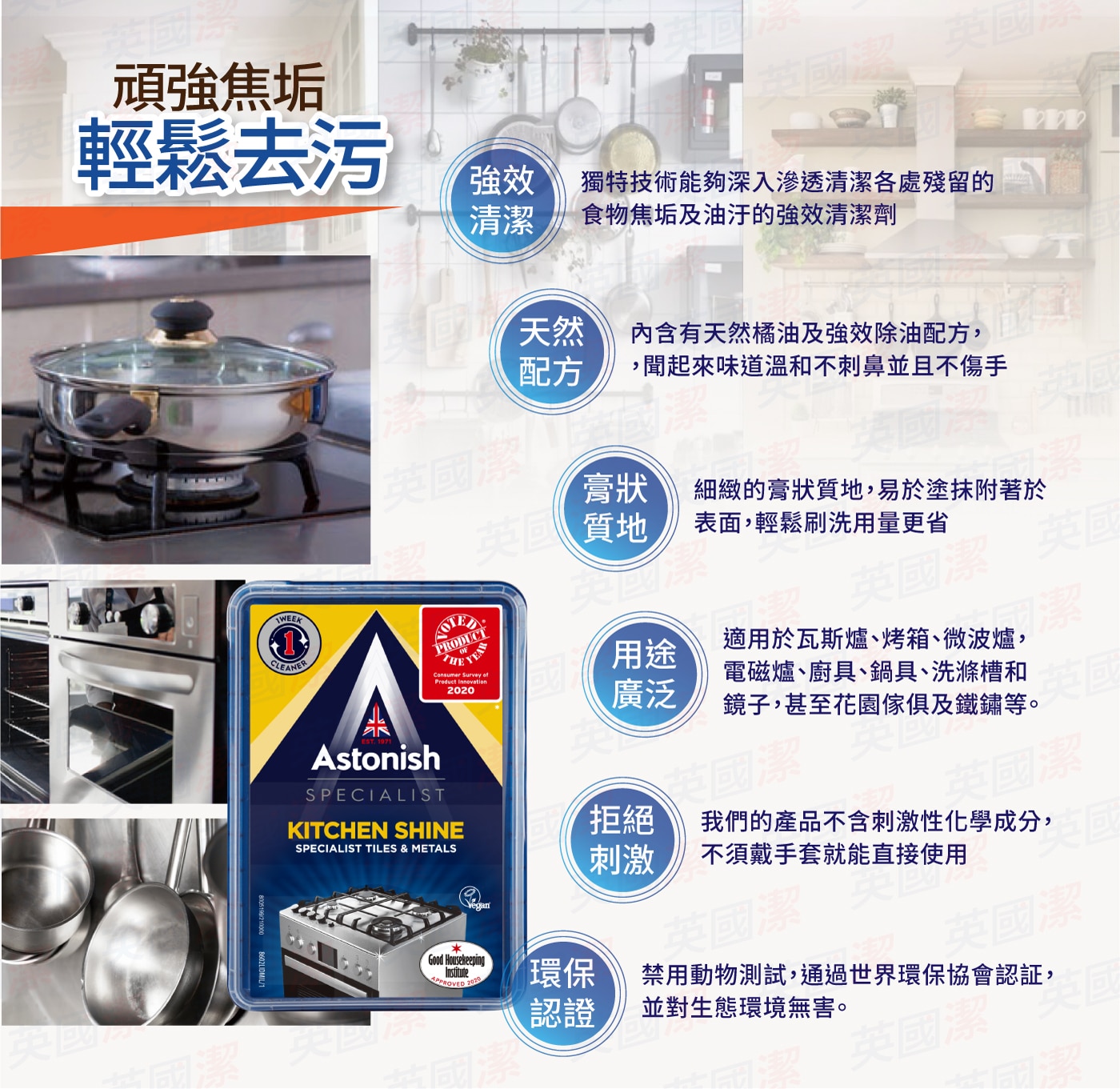 Astonish 英國潔 廚房萬用去污霸 450公克 X 2入